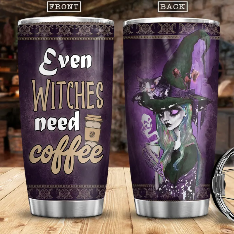 1631616862881 Even Witches Need Coffee Aegb1409004z Stainless Steel Tumbler Mk1.jpg