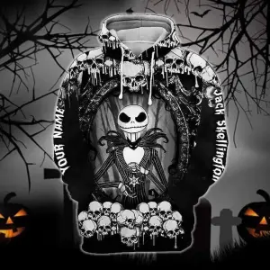 Jack Skellington Skull Halloween 3d Personalized Hoodie 5.jpg