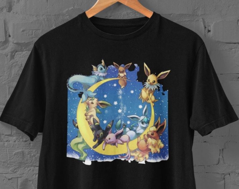 20231105091450 P20410395 Bla S Men Het 498 Eevee Evolution Shirt Flareon Espeon Jolteon Vintage Pokemon Shirt.jpg