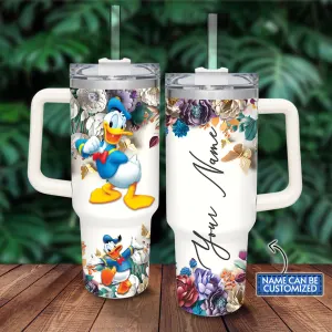 Donald Duck Mickey Mouse And Friends Cartoon Custom Stanley Quencher 40oz Stainless Steel Tumbler With Handle Mn8k9.jpg