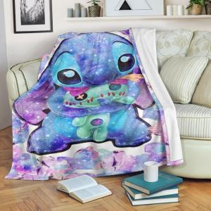 Cute Colorful Stitch Fleece Blanket For Bedding Decor Fandom Gift 1.jpg