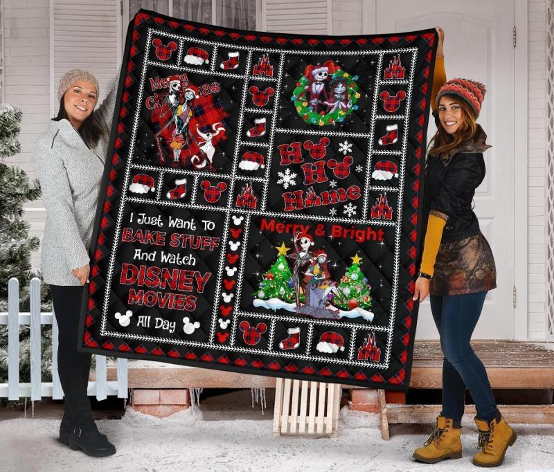 Merry Christmas Jack Sally Quilt Blanket Xmas Gift Perfectivy Com.jpg