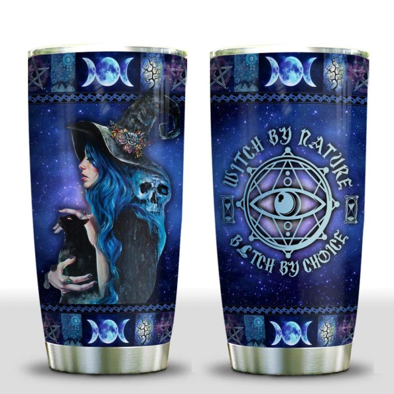 Blue Witch Nature And Black Cat Stainless Steel Tumbler 3191.jpg