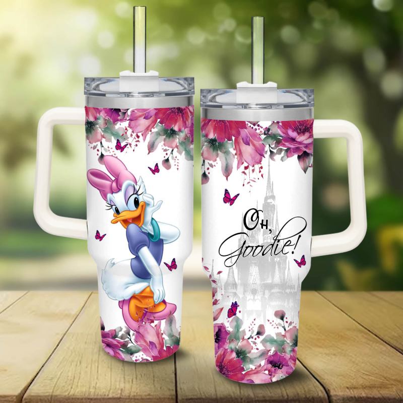 Daisy Duck Mickey Mouse And Friends Cartoon Custom Stanley Quencher 40oz Stainless Steel Tumbler With Handle Fjrer.jpg