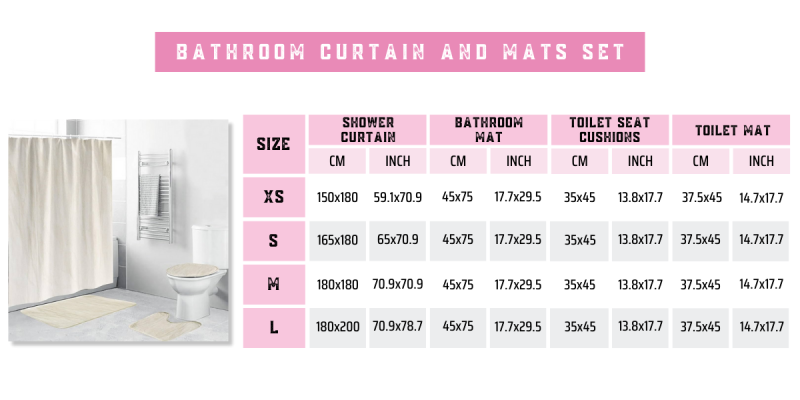 Bathroom Curtain And Mats