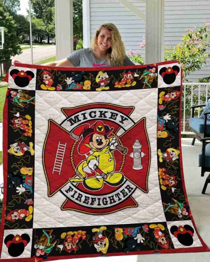 Mickey Firefighter Police Quilt Blanket97703 1793fa92 686c 4ccf B9be E764bc354b97.jpg