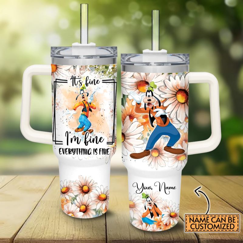 Goofy Mickey Mouse And Friends Cartoon Custom Stanley Quencher 40oz Stainless Steel Tumbler With Handle J2ys0.jpg