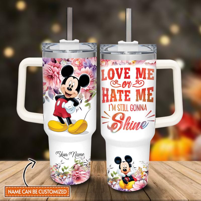 Mickey Mouse And Friends Cartoon Custom Stanley Quencher 40oz Stainless Steel Tumbler With Handle Hwzgo.jpg