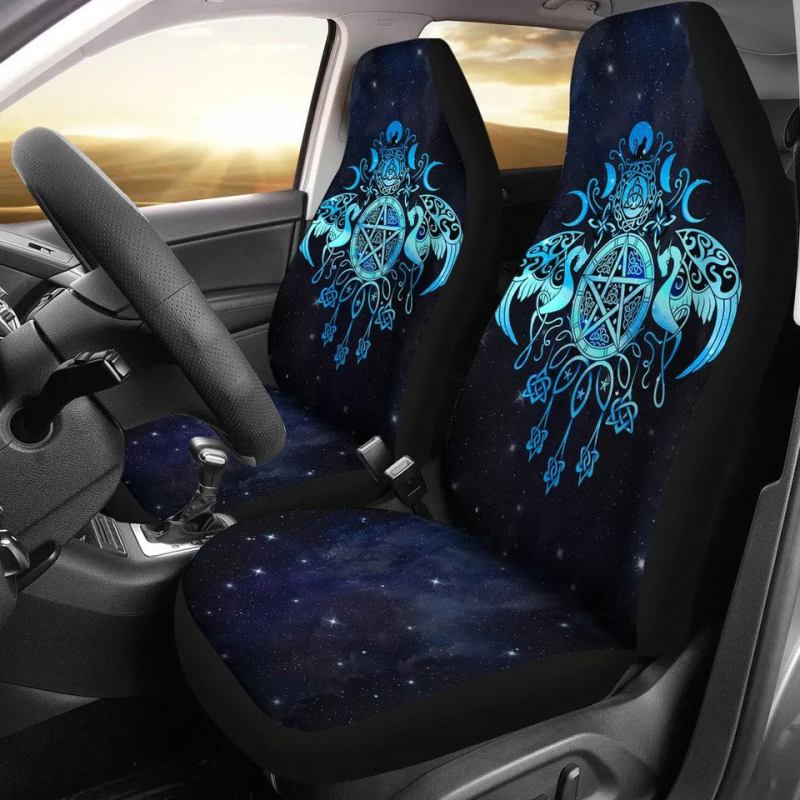 Celtic Wiccan Car Seat Covers Wicca Pentacle Starry Night 1 47363.1626235558.jpg