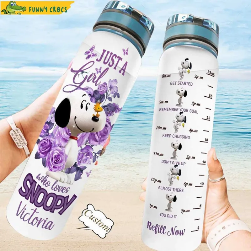 Just A Girl Who Loves Snoopy Water Tracker Bottle.jpg