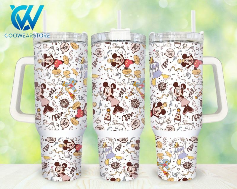 Mickey And Friends Disney Cartoon Custom Stanley Quencher 40oz Stainless Steel Tumbler With Handle Irqf3.jpg