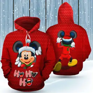 Mickey Peeking Hohoho Christmas Santa Claus 3d Printed Hoodie5nqar.jpg