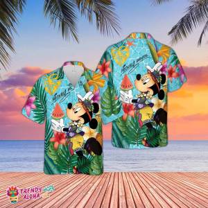 Disney Mickey Mouse Hawaiian Shirt Disney World Gift Mickey Mouse Signature Shirt Mickey Tropical Shirt Disney Vacation Shirt 1677 Gjezi.jpg