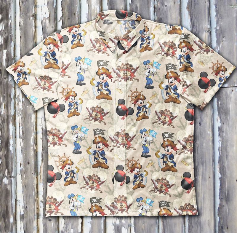 Disney Mickey Mouse Style Hawaiian Graphic Print Short Sleeve Hawaiian Casual Shirt 21mv3kx.jpg