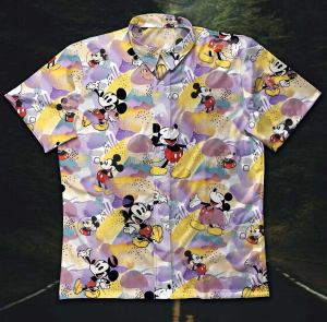 Disney Mickey Mouse Style Hawaiian Graphic Print Short Sleeve Hawaiian Casual Shirt 30lcxdx.jpg