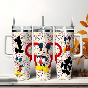 Mickey Mouse Disney Cartoon Custom Stanley Quencher 40oz Stainless Steel Tumbler With Handle Sku1o.jpg