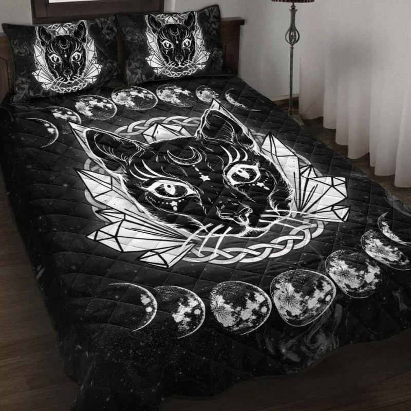 Celtic Wicca Quilt Bed Set Wiccan Occult Black Cat 1 55912.1627472605.jpg