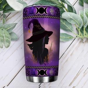 Purple Witch And Black Cat Choice Stainless Steel Tumbler 6864.jpg