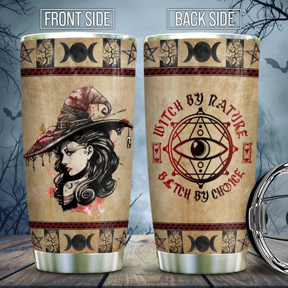 Vintage Sexy Witch By Nature Stainless Steel Tumbler 4551.jpg