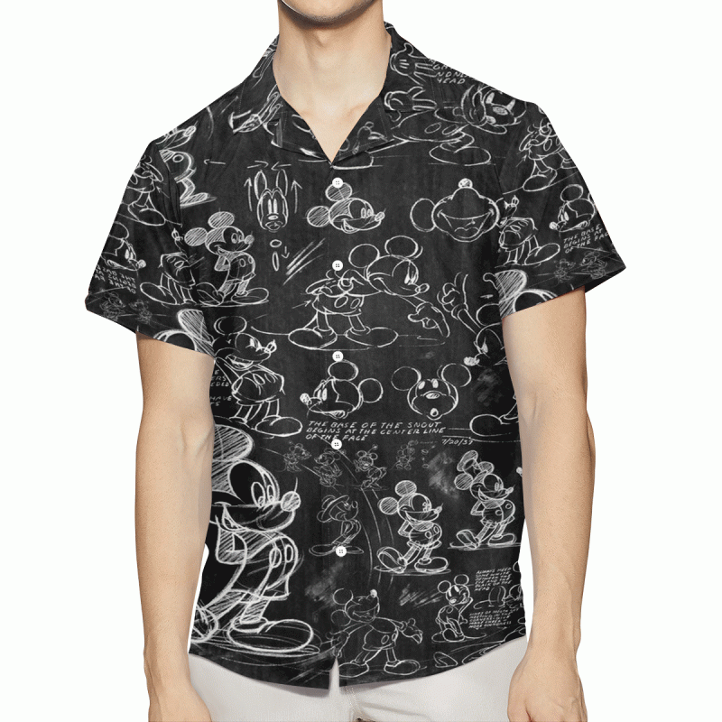 Mickey Disney Comics Fan Giftmickey Disney Comics Hawaiian Graphic Print Short Sleeve Hawaiian Casual Shirta77tq.gif