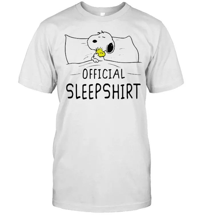 Official Sleep Snoopy Holding Woodstock Shirt Classic Mens T Shirt.jpg