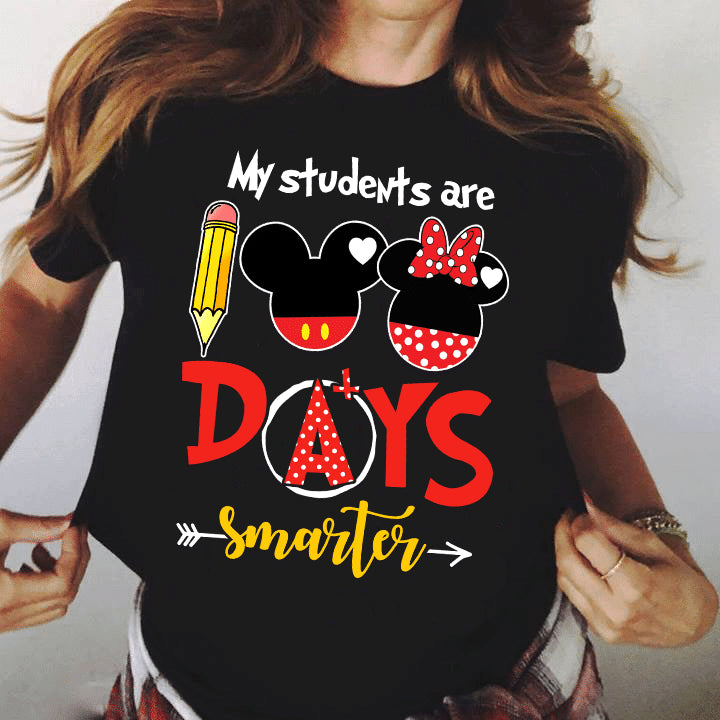 Pencil Mickey And Minnie Mouse My Students Are Days Smarter T Shirt Hoodie Sweater Size S 5xl 5904.jpg