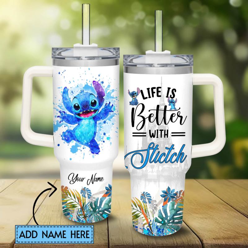 Stitch Cartoon Custom Stanley Quencher 40oz Stainless Steel Tumbler With Handle 55wgq.jpg