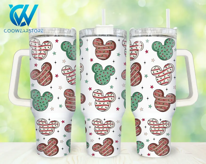 Christmas Mickey Mouse Disney Cartoon Custom Stanley Quencher 40oz Stainless Steel Tumbler With Handle Au7uw.jpg