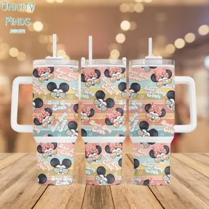 Mickey And Minnie Mouse Disney Cartoon Custom Stanley Quencher 40oz Stainless Steel Tumbler With Handle 9ncrw.jpg