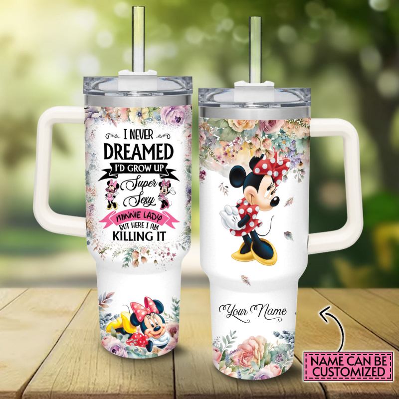 Minnie Mickey Mouse And Friends Cartoon Custom Stanley Quencher 40oz Stainless Steel Tumbler With Handle By7oj.jpg