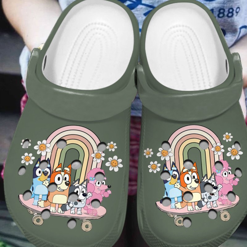 Footwearmerch Bluey Cartoon Crocs Crocband Clogs Shoes Comfortable For Men Women And Kids Wfmii.jpg