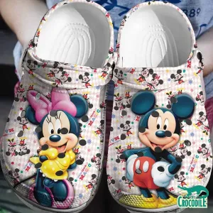 Footwearmerch Mickey And Minnie Mouse Cartoon Crocs Crocband Clogs Shoes Comfortable For Men Women And Kids 96arn.jpg