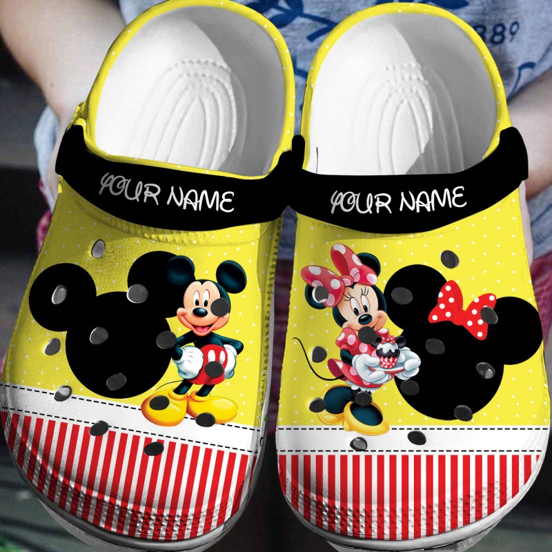 Footwearmerch Mickey And Minnie Mouse Cartoon Crocs Crocband Clogs Shoes Comfortable For Men Women And Kids I8o7o.jpg