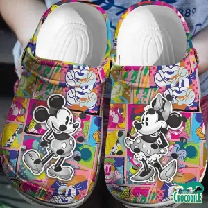 Footwearmerch Mickey And Minnie Mouse Cartoon Crocs Crocband Clogs Shoes Comfortable For Men Women And Kids Lg57n.jpg