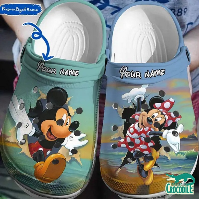 Footwearmerch Mickey And Minnie Mouse Cartoon Crocs Crocband Clogs Shoes Comfortable For Men Women And Kids Sslnj.jpg