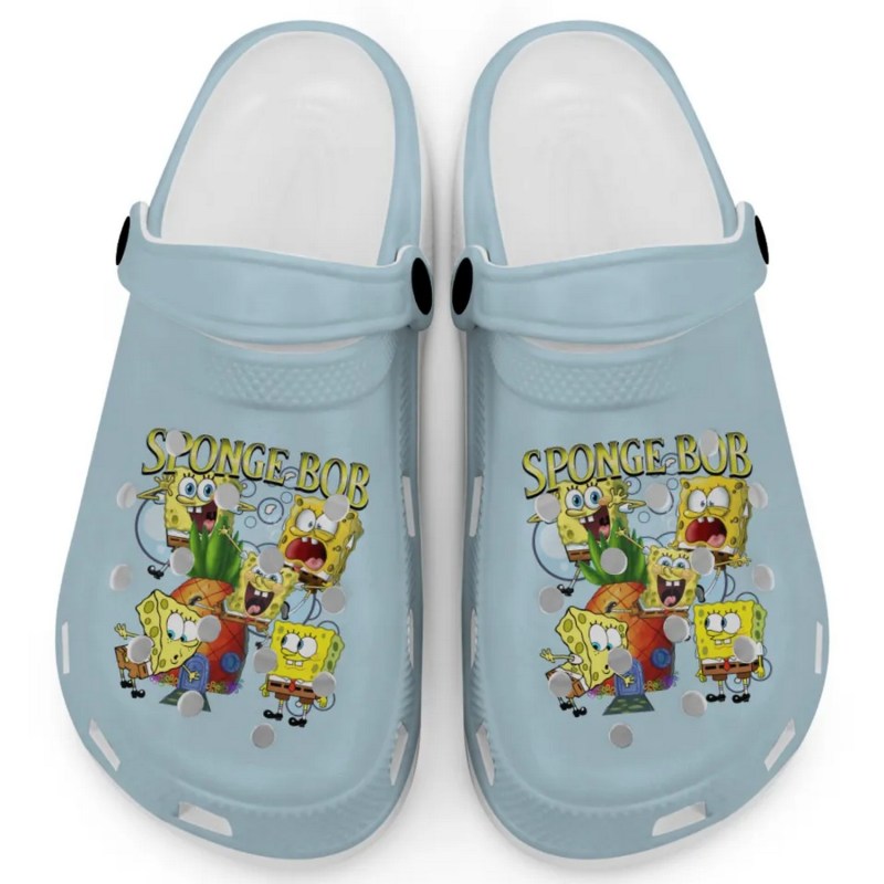 Footwearmerch Spongebob Squarepants Cartoon Charm Bray Crocs Crocband Clogs Shoes Comfortable For Men Women And Kids Nga2f.jpg